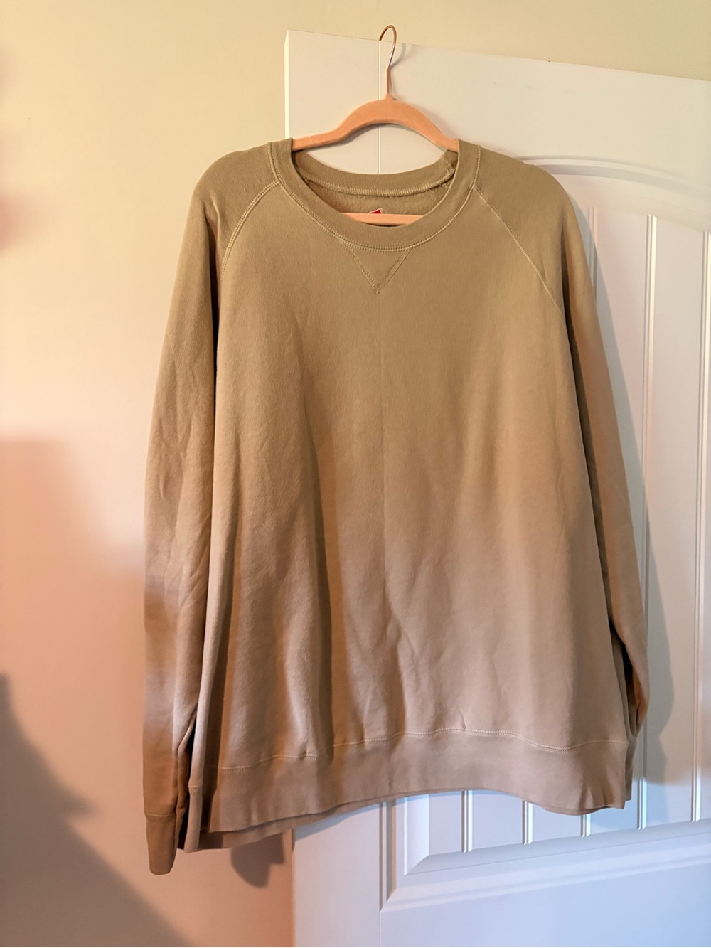 Hanes Men's Crewneck Sweater - Khaki Tan